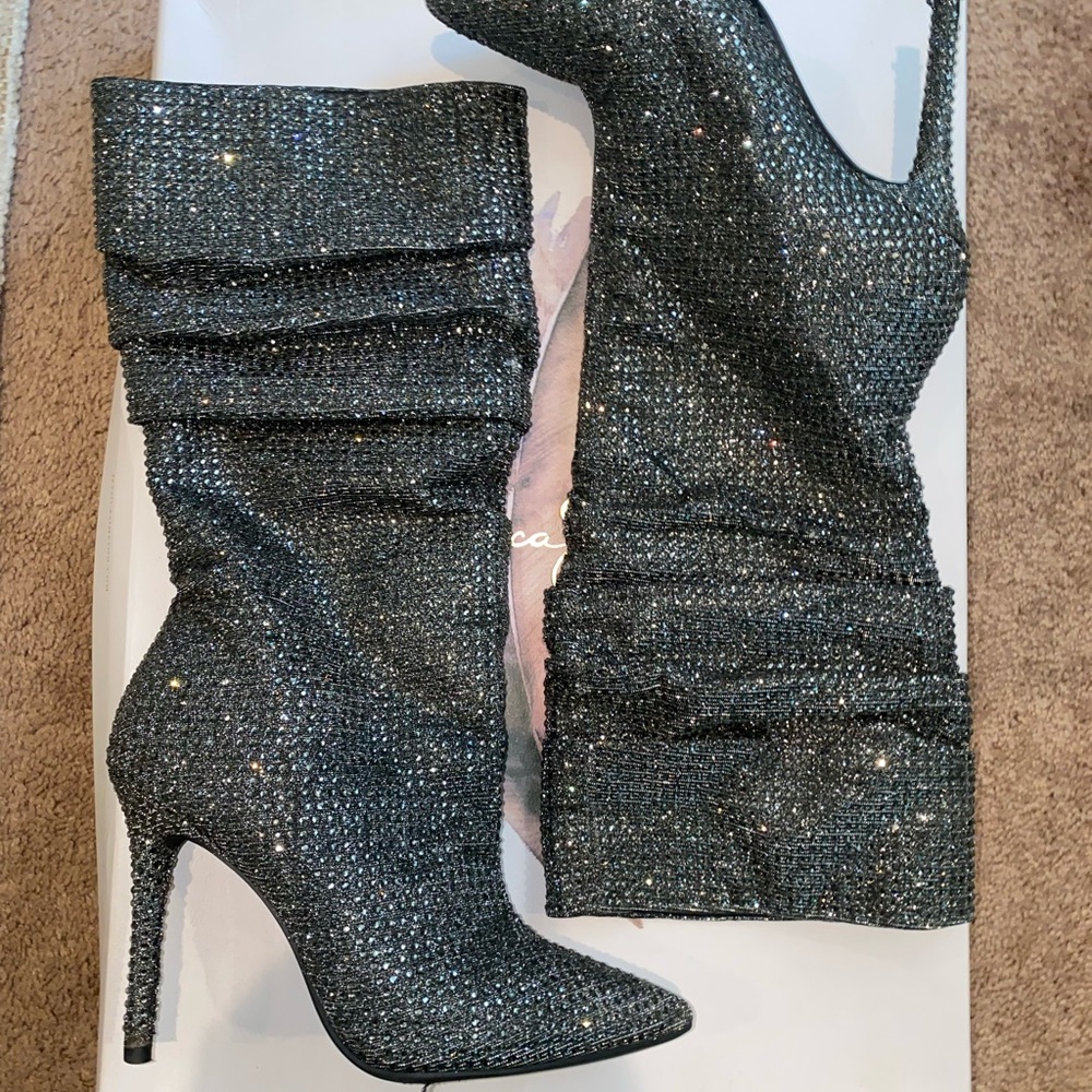 Jessica Simpson crystal boots